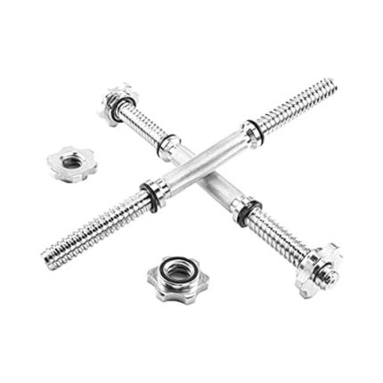 Adjustable Threaded Dumbbell Handles for 1-Inch Weight Plates Pair